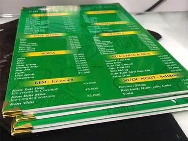 MENU QUÁN