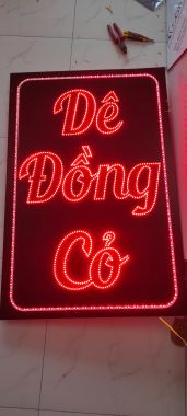 BẢNG HIỆU QUÁN ĂN DÊ ĐỒNG CỎ