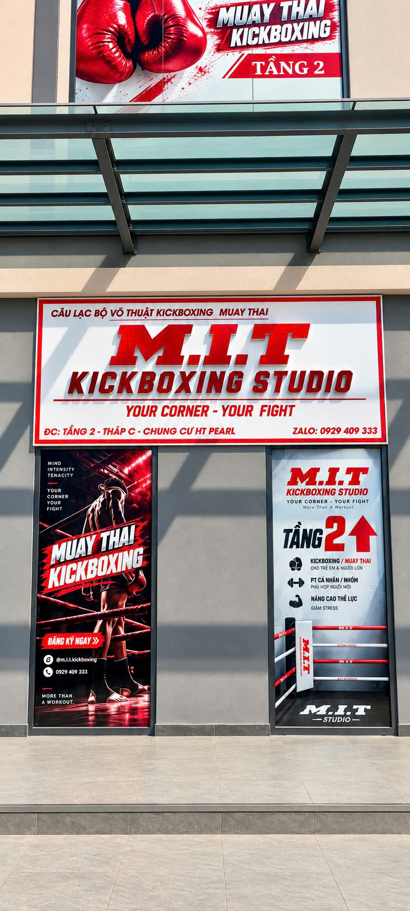 Thi Công Bảng Hiệu Phòng Tập Kickboxing M.I.T Studio Nổi Bật Và Chuyên Nghiệp
